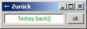 L�st die "ZUR�CK" Funktion des Browsers aus.